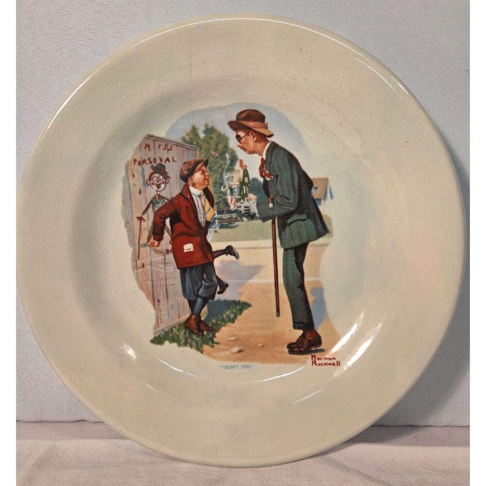 Norman Rockwell “Taint You” 1981 Ceramic Plate Vintage Collectible